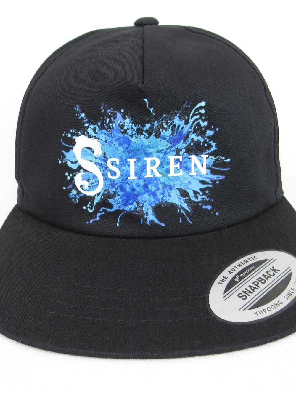 Siren Mermaid Silhouette Splash Yupoong Snapback Hat Men's Adjustable Cap